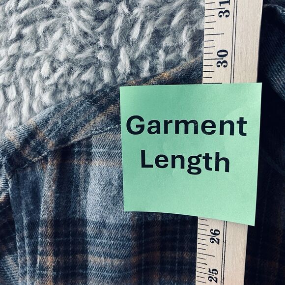 Molokai Surf Co Men's M Medium Blue Black Plaid Flannel Button Up Shirt - Picture 14 of 16